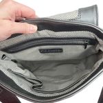 Steve Madden Gray Woven Faux Leather Crossbody Saddle Bag Purse Photo 7