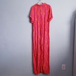 Anthropologie Entro Orange And Pink Bright Tropical Oasis Jumpsuit Photo 8