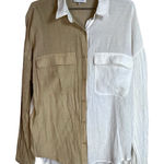 Buckle ACOA The Color Block Gauze Crinkle Shirt Photo 0