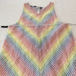 Lands' End  Rainbow‎ Chevron Stripe Linen Sleeveless Shift Dress MEDIUM Pride Photo 12