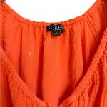 J.Crew V-neck Orange Midi Dress in Soft Gauze S Small Photo 5