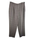Talbots  Vintage Tan Checkered Worsted Wool Tweed High Rise Pants 12 Photo 1