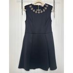 Ted Baker NWOT  Black Joone Skater Dress Rhinestone Embellished Cocktail Mini L Photo 1