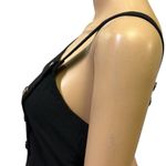 Orange Creek Linen Blend  Black Button Accent Sleeveless Back Slit Midi Dress M Photo 2