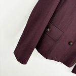 Cinzia Rocca‎ Blazer Size 8 Leather Buttons Purple Photo 3