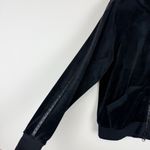 Blanc Noir Interpol Hooded Track Jacket Black Velvet Velour Size Medium Photo 5