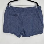 Old Navy High Rise Linen Blend Everyday shorts size 14 blue Large Chambray Photo 1