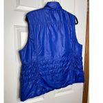  Zenergy Blue Vest Jacket Chicos Size 3 / US XL 16 Ruched Waist Full Zip Photo 1