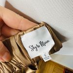 Sky To Moon Brown Satin Crop Top Photo 3