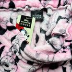 Disney Minnie Mouse Pink Black L Fleece Stretch Waist Band Pockets Pajama Soft Photo 1