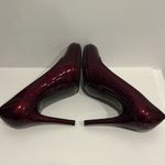 Stuart Weitzman  Burgundy Platswoon Patent Leather Pumps Photo 4