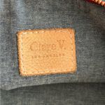 CLARE V. Los Angeles Anthropologie casual Navy blue suede clutch handheld purse Photo 1