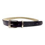 Women’s Size 18W Black Vegan Leather Belt with Silver Buckle Photo 1