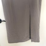 Bob Mackie  Vintage V-neck Sleeveless Side Slit Long Evening Dress‎ Gray Size 12 Photo 3