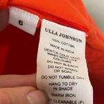 Ulla Johnson Bright Orange Camille Ruffled Pleated Sleeveless MIDI Dress sz 6 Photo 7