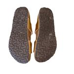 Birki's by Birkenstock soft footbed big buckle sandals Gold L10 M8 Size 10 Photo 7