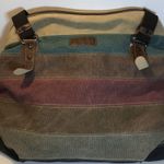 Winkine Multi Colored Striped Hand Bag Tote Double Handle Shoulder Purse X Large Photo 1