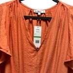 Sam Edelman Women's Sun Baked Binx Flutter Sleeve Peplum V-Neck Top Size Large Photo 4
