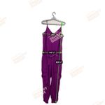 Ralph Lauren Lauren ‎ Women Purple Satin Tie Waist Cargo Pockets Jumpsuit Size 12 Photo 5