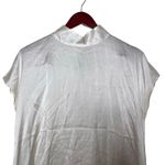 New Her Shirt ivory pearl white high neck sleeveless silk mini dress XS Photo 1