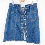 Madewell  Womens Academia Preppy Button Front Denim Jean Pencil Skirt Size 26‎ Photo 1