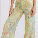 Jessica Simpson  boho paisley wide leg pants size S Photo 0