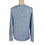 J.Crew Small Beach Sweater Marled Long Sleeve Stretch Crew Neck Tight-Knit Slits Photo 2