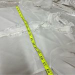 Charlotte Russe Victorian xs ruffled button down off white sheer ruffle blouse FLAWED Photo 6