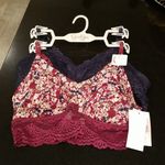 Jessica Simpson ๐๐ 2 Pack Bralettes Floral & Blue Lace Large L NWT Photo 2