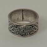 Harley Davidson 925 Sterling Silver Weave Pattern Biker Ring Size 12 11.8g Photo 0