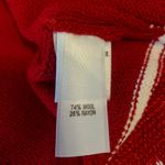 St. John Sport Wool Blend Red White Trim Ribbed Knit Full Zip Cardigan Size L Size L Photo 8