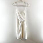 Alice + Olivia  Katie Sleeveless Crossback Strap Wrap Mini Dress White 10 Photo 3