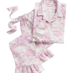 Love Shack Fancy /Pottery Barn Teen Flannel Pajama Set Sz XS Pink Floral Pockets Photo 0