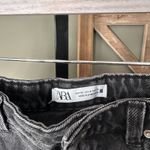 ZARA  Black Cut Off Denim Shorts - 8 Photo 4