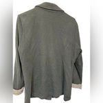 Matty M Womens Black Shawl Neck Casual Knit Roll Sleeve Open Front Blazer Size L Photo 1