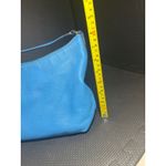 Coach  East/West Celeste Convertible Hobo Bag Pebbled Leather Blue Purse Photo 12