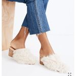 Madewell Women's Size 6 Clogs Real Fur Upper Leather Lined Wooden Heel "Harper" Photo 0