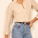 Reformation  Anne Top 100% Silk XS‎ Minimalist Corporate Business Formal Photo 0