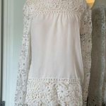 Boutique White Lace Crochet Blouse Photo 0