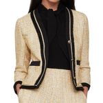 BCBGMAXAZRIA | Tweed Button Up Blazer in Yellow Multicolor SZ SMALL Photo 12