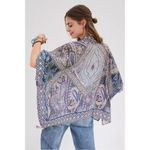 Anthropologie Bl-nk London Aletha Cropped Kimono One Size Bohemian Summer Photo 3