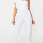 Pretty Little Thing White One Shoulder Jumpsuit Photo 0