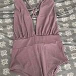 A'Gaci Mauve Criss Cross Bodysuit Photo 0
