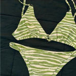SheIn Green zebra bikini S Photo 2