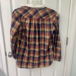 Vintage plaid women’s collared shirt Yellow Size L Photo 3