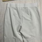 Michael Kors  Womens White Wide Leg Cropped Pants Size L Cotton Blend Stretch Photo 7