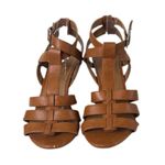 Style & Co . Sandals 3” Wedge Heel Strappy Open Toe Vegan Caramel Brown Size 7M Photo 2