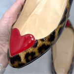 Christian Louboutin  Doracora Heart Leopard Patent Leather Flat Shoes Brown 37 Photo 5