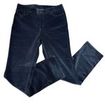 L.L. Bean Womens Favorite Fit Corduroy Pants Size 12 Tall Blue Holiday Boho Photo 0