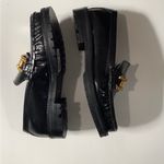 ASOS Black and Gold Slip-On Loafers with Chain Detail Photo 1